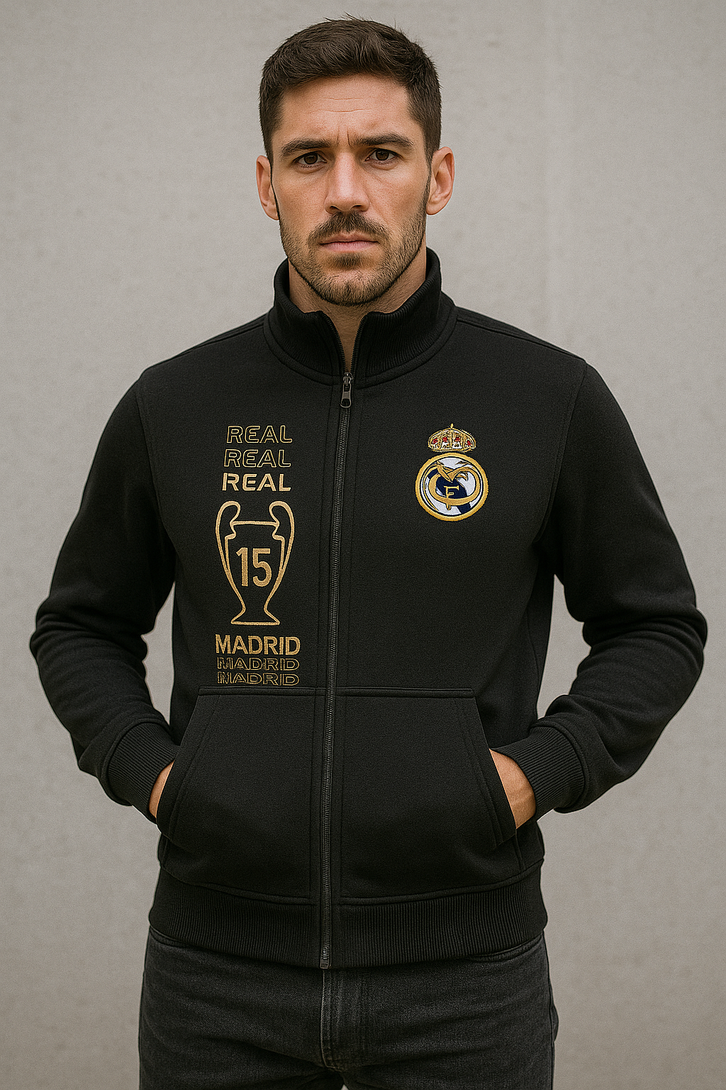 HalaMadrid – Cuello Alto con Bordado de Leyenda