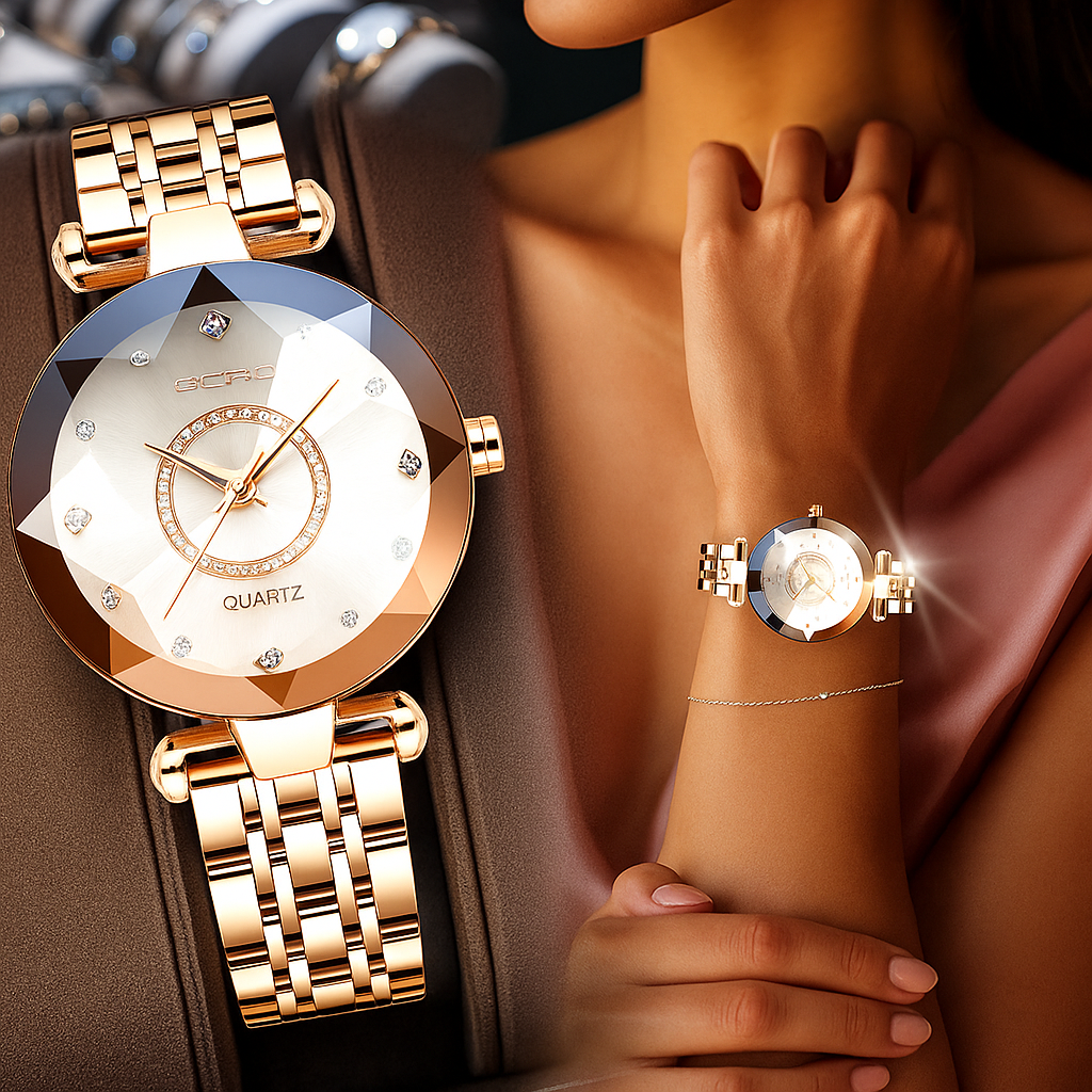 ✨ CrystalSteel™ – El Reloj de Dama en Acero y Cristal que Eleva tu Estilo ✨