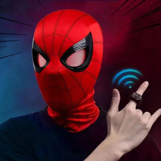🕷️ Máscara Spiderman LED con Ojos Móviles – ¡El Disfraz Más Realista y Épico para tu Halloween!