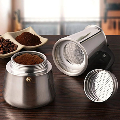 ☕🔥 Cafetera Italiana Acero Inoxidable 12 Tazas – Café Rápido para Todos, Sin Colar