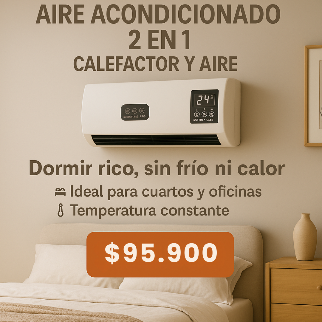 🌬️ Calefactor y Ventilador 2 en 1 con Control Remoto