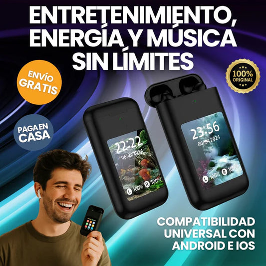SoundBox TWS™ Audífonos, power bank y smartwatch en uno🚀