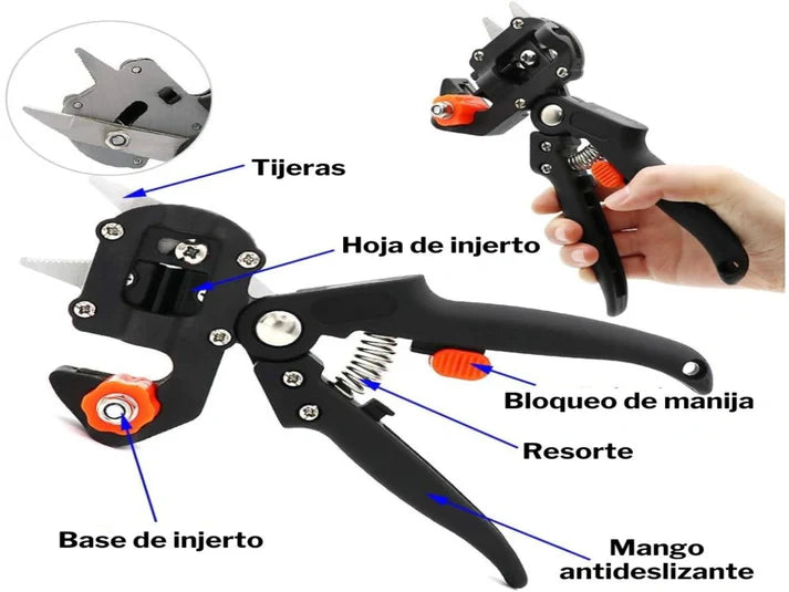 Tijeras para injerto de jardineria