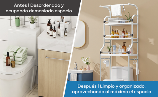 🚽✨ Organizador de Baño Tipo Estantería – Orden y Estilo en un Solo Lugar